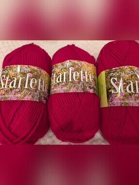 3 MARY MAXIM STARLETTE KNITTING YARN SKEINS